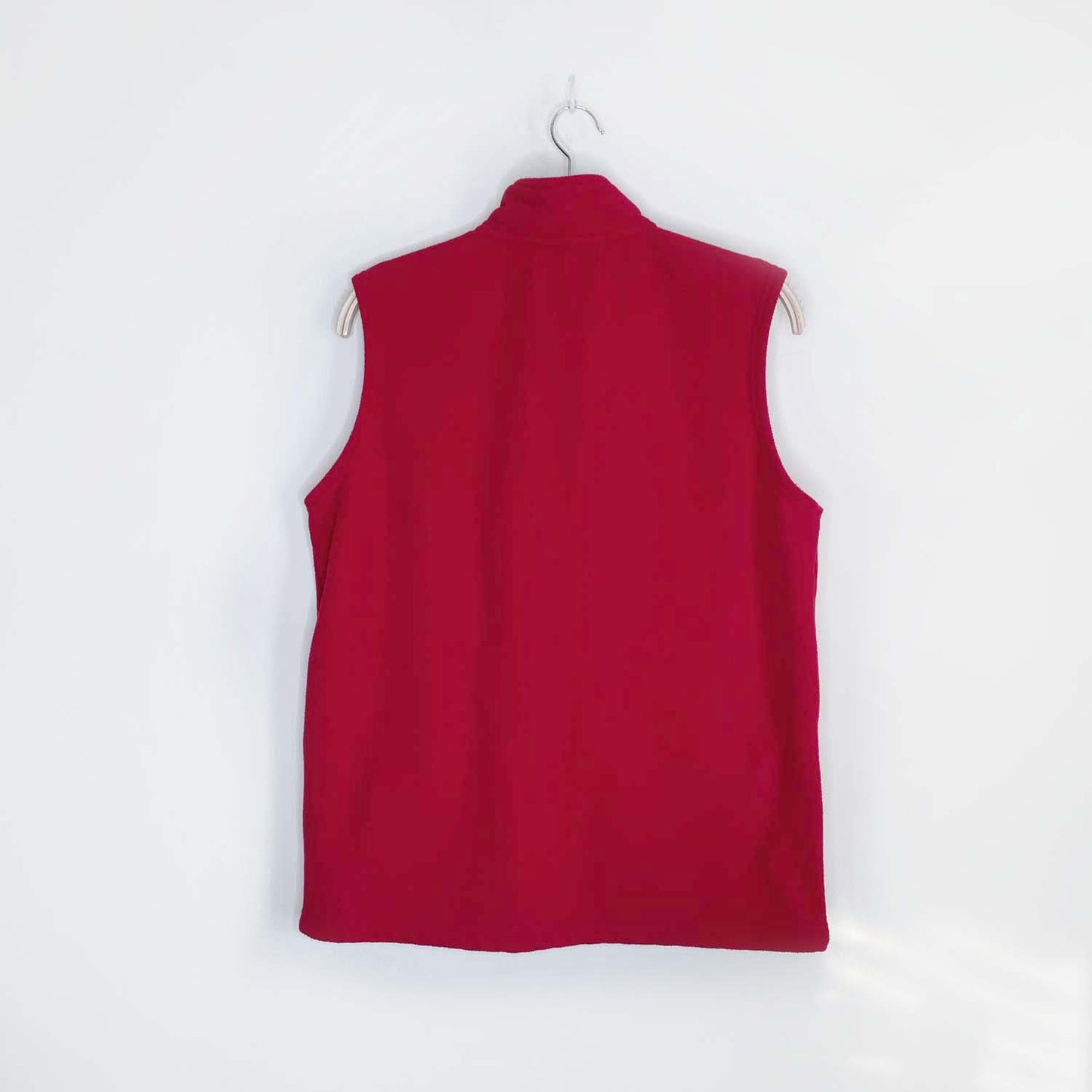 vintage traditions red fleece winter bird vest - size medium