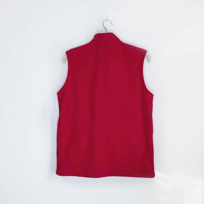 vintage traditions red fleece winter bird vest - size medium