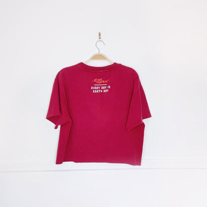 vintage 00s hanes beefy tee x earth activist crop tee