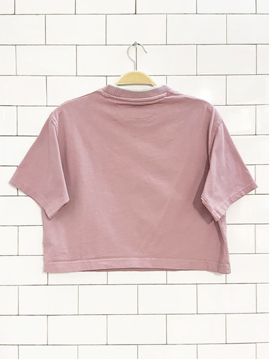 reebok life is not a spectator sport embroidered cropped tee - good market thrift store