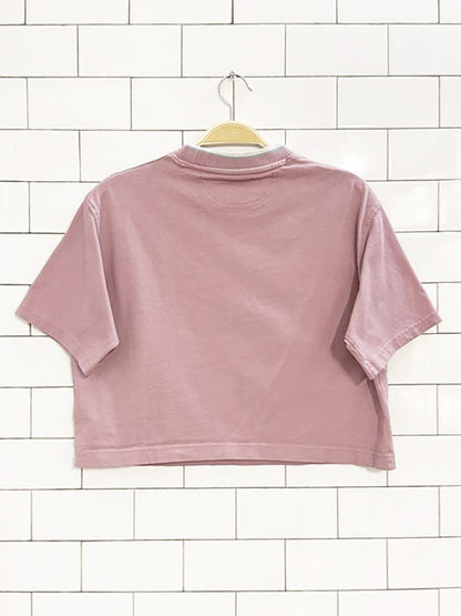 reebok life is not a spectator sport embroidered cropped tee - good market thrift store