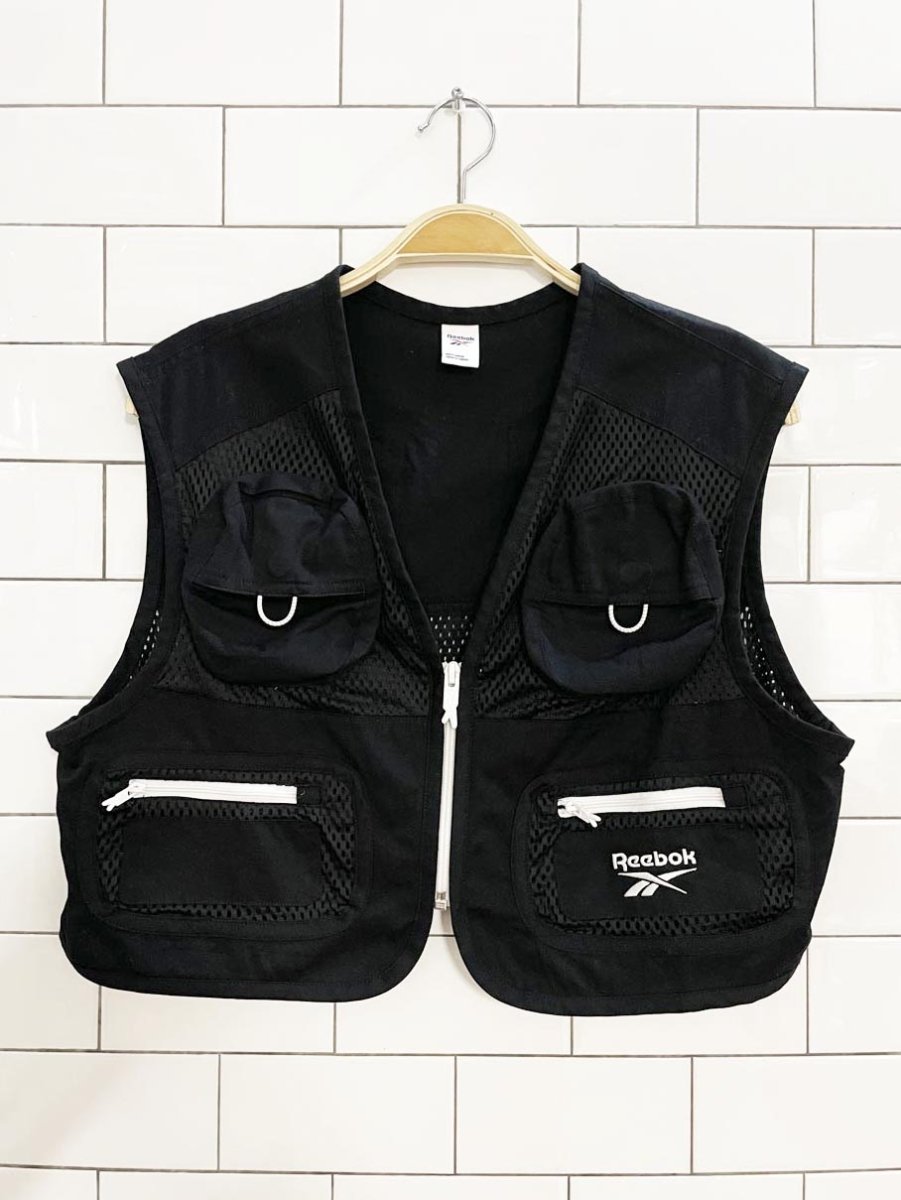 reebok mesh back cropped utility vest - good market thrift store