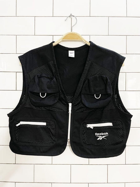 reebok mesh back cropped utility vest - good market thrift store