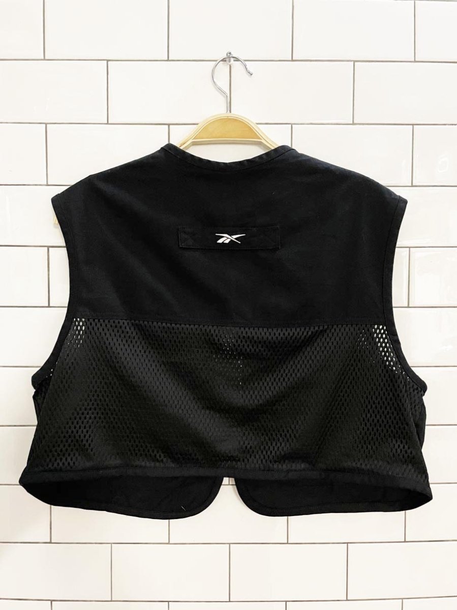 reebok mesh back cropped utility vest - good market thrift store