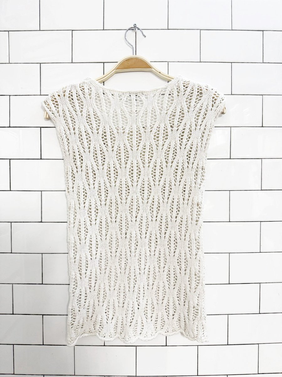 reitmans crochet knit sleeveless top - good market thrift store