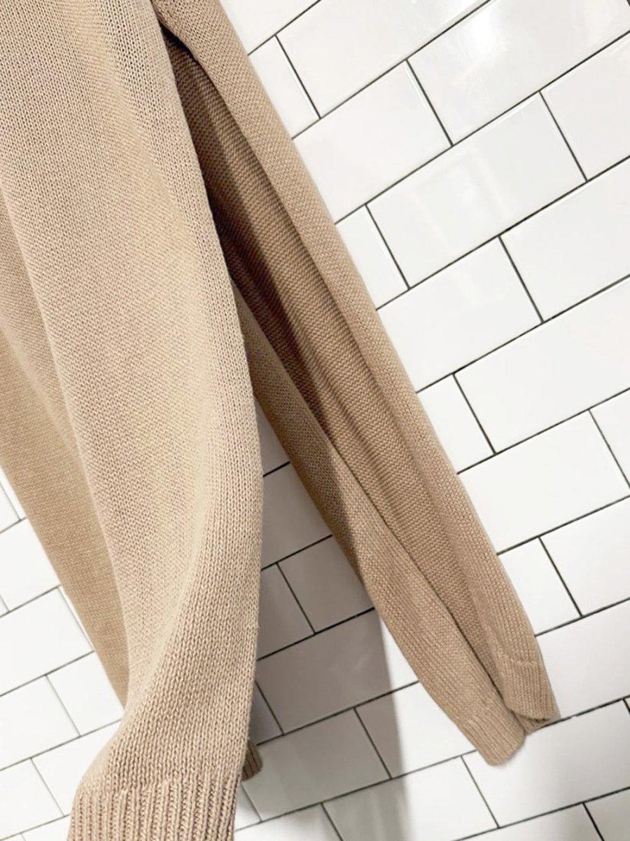 renuar linen - blend open knit lounge cardigan - good market thrift store