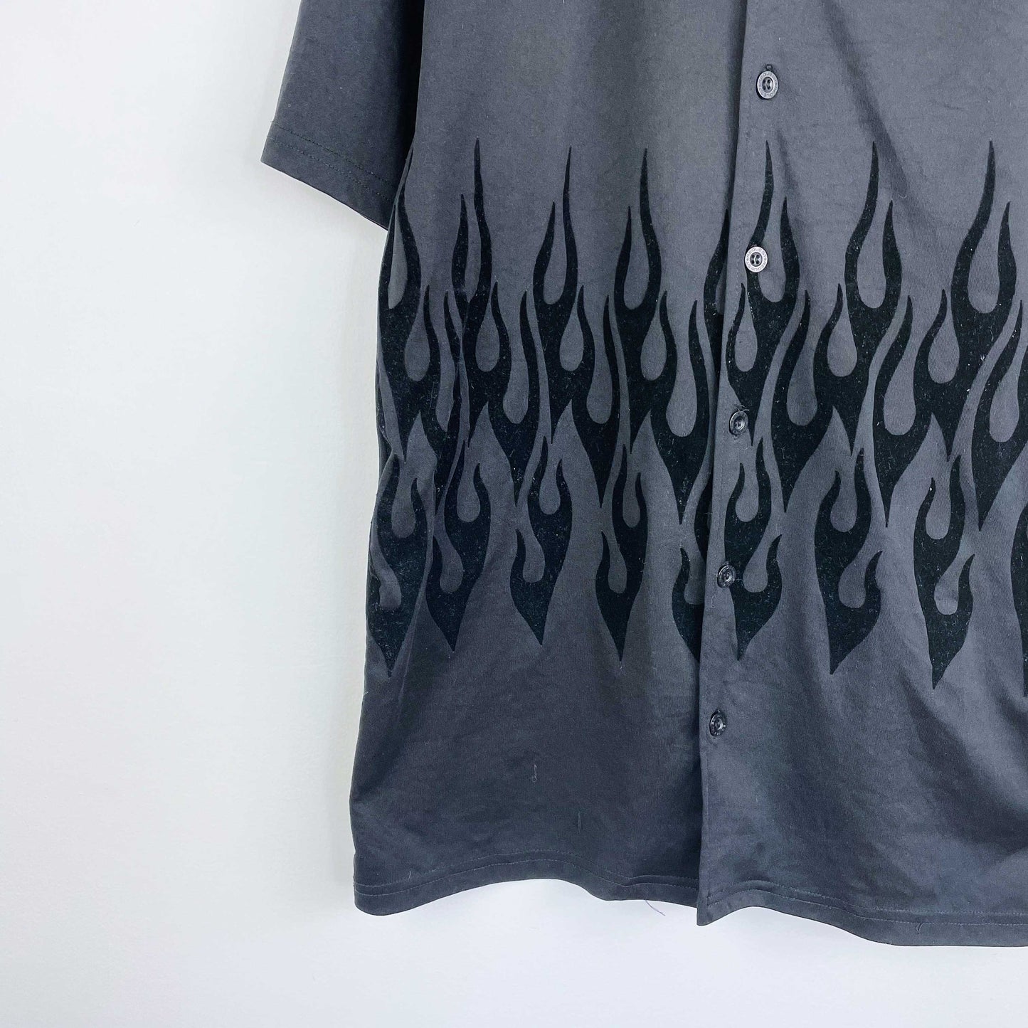 vintage y2k request flocked flames shirt