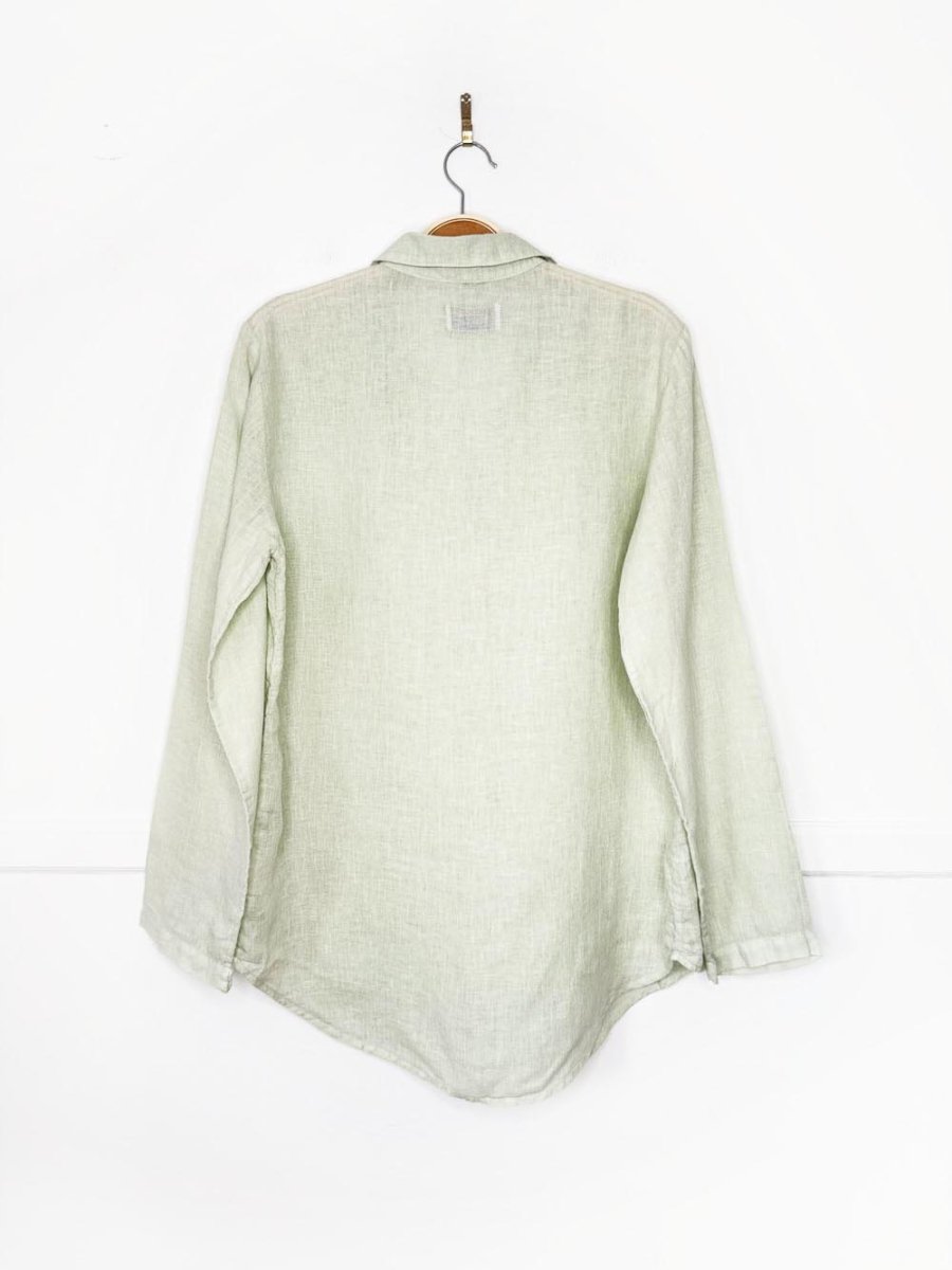 resort one 100% linen full button shirt | made in Italy - good market thrift store