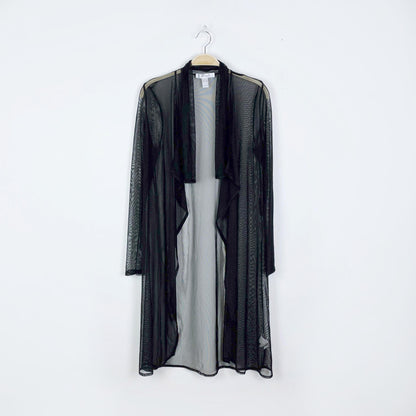 revamped sheer open duster cardigan - size xxs