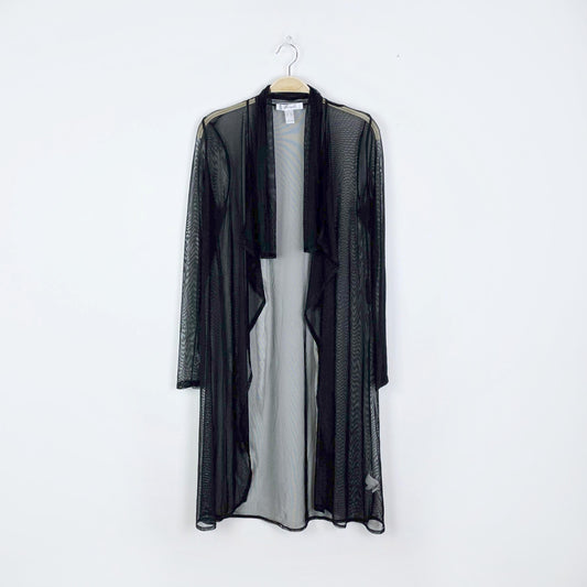revamped sheer open duster cardigan - size xxs