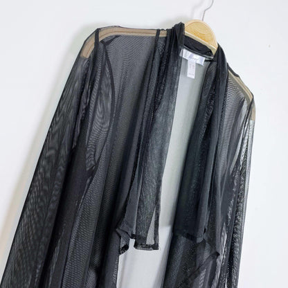 revamped sheer open duster cardigan - size xxs
