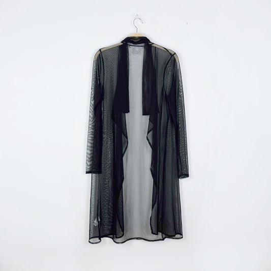 revamped sheer open duster cardigan - size xxs