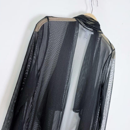 revamped sheer open duster cardigan - size xxs