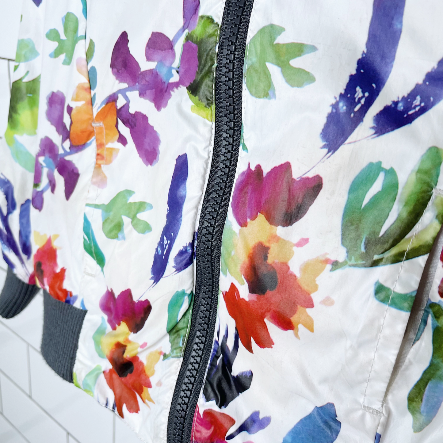 boboli reversible floral rain jacket - size 5