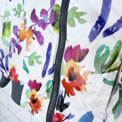 boboli reversible floral rain jacket - size 5