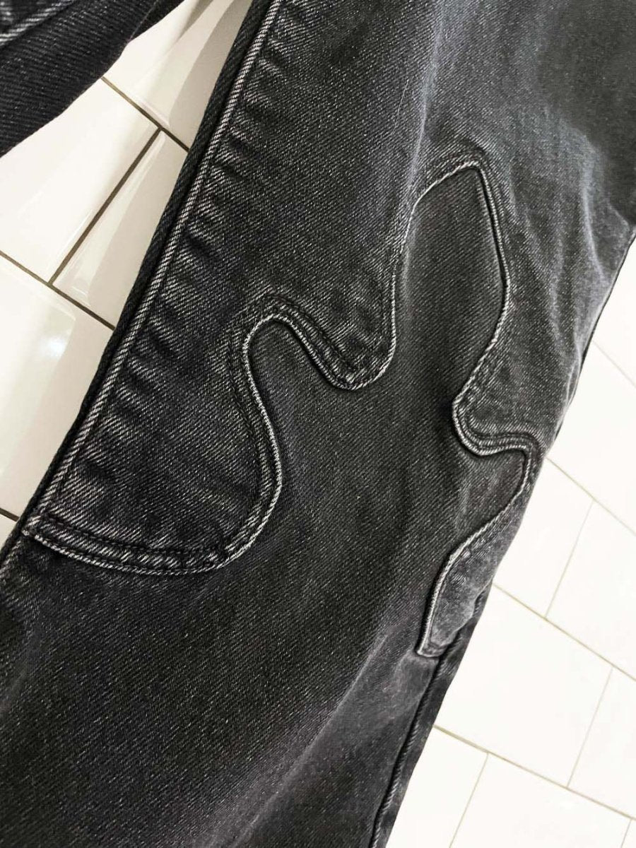 revice western stitch high rise straight jeans - good market thrift store
