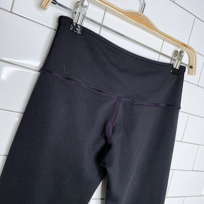 lululemon wunder under full on luon reverse crop tights - size 4