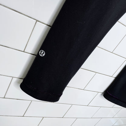 lululemon wunder under full on luon reverse crop tights - size 4