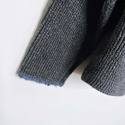 vintage roots ribbed 1/4 zip fleece pullover - size small/med