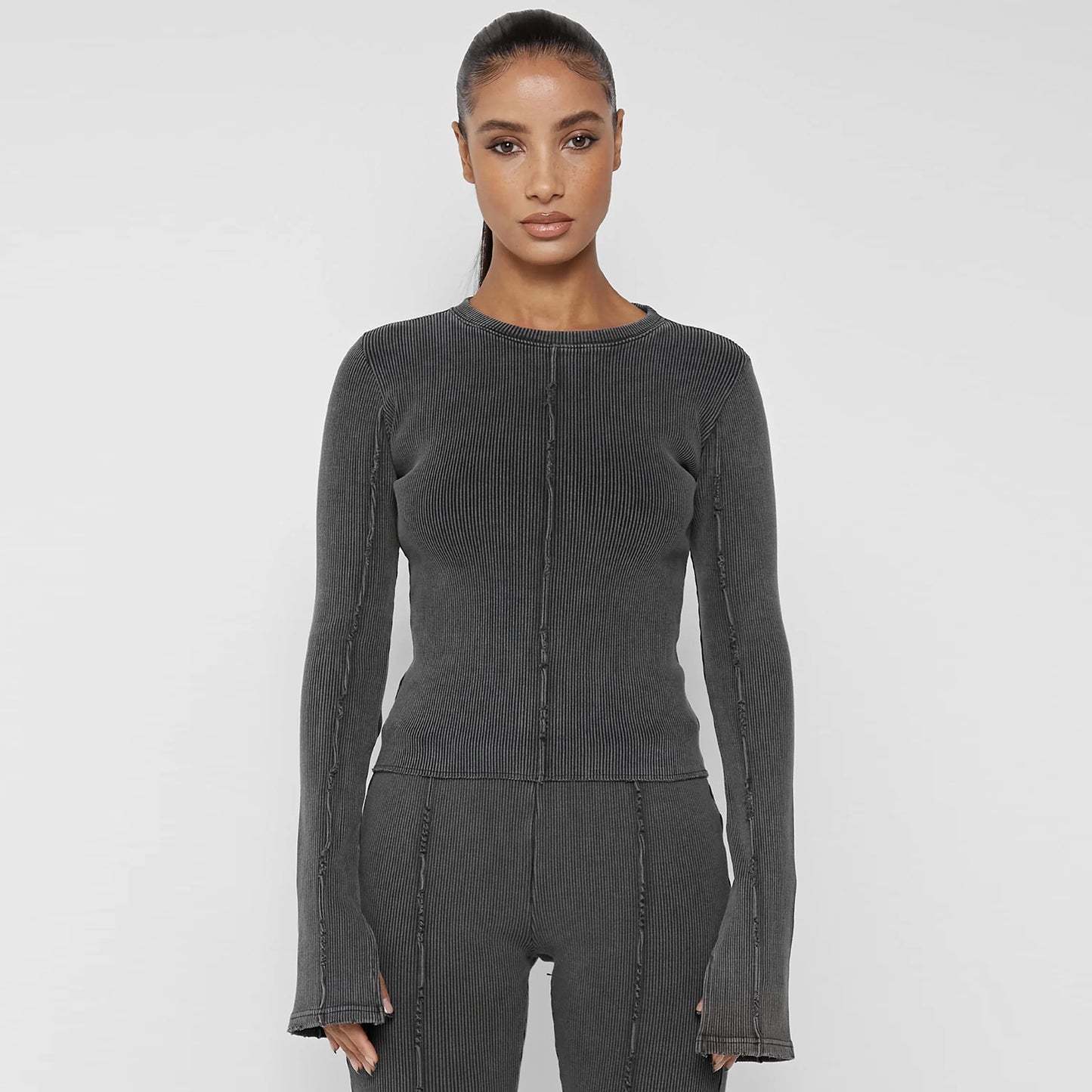 nwt maniere de voir ribbed long sleeve top