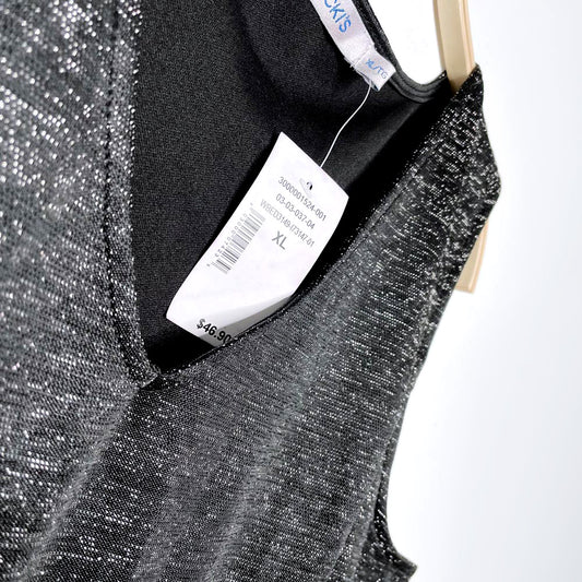 nwt ricki's metallic peplum hem tank