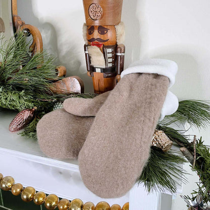 handmade ralph lauren cashmere knit mittens - one size