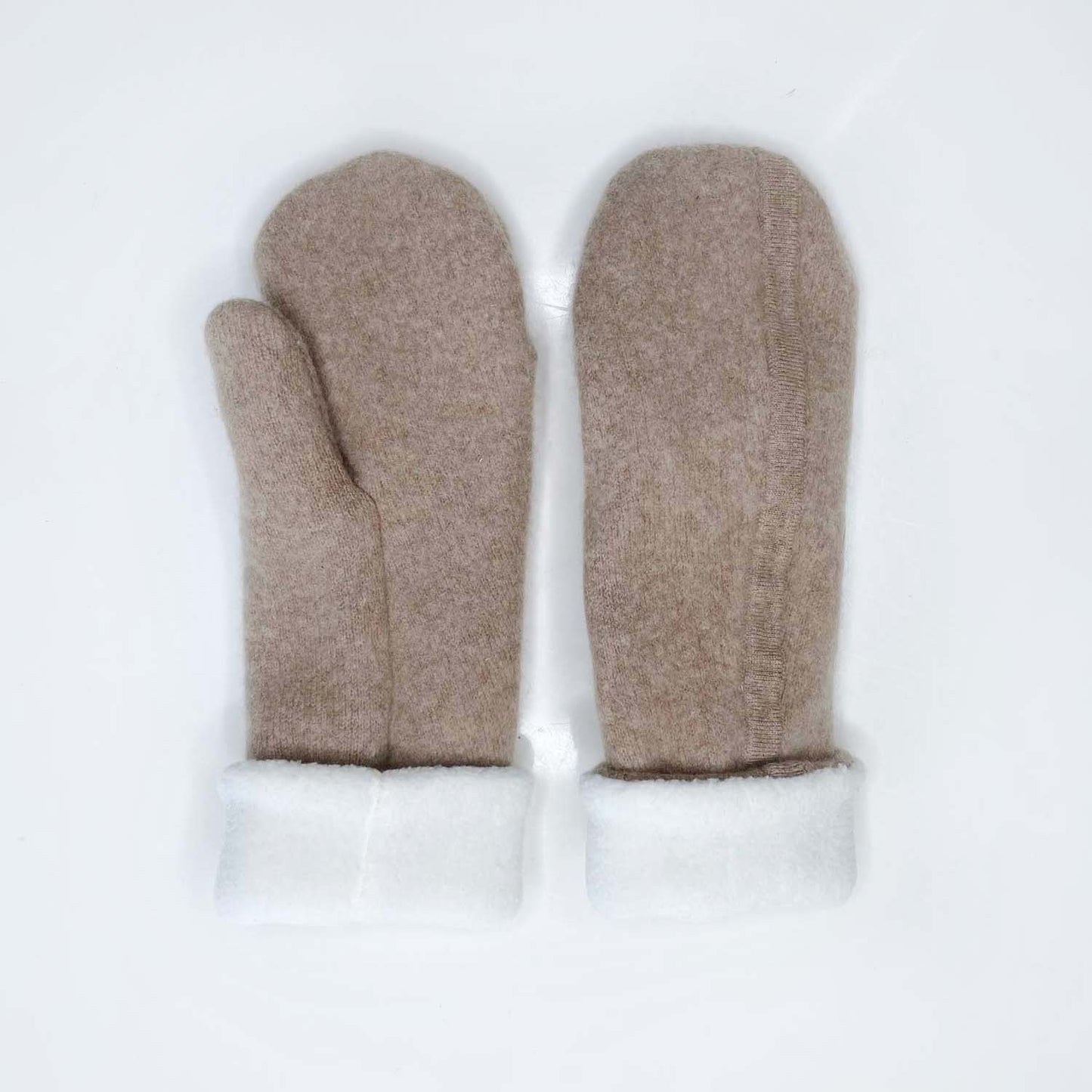 handmade ralph lauren cashmere knit mittens - one size