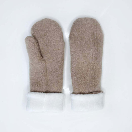 handmade ralph lauren cashmere knit mittens - one size