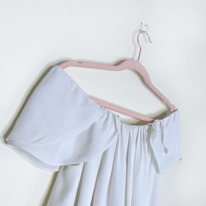 rebecca minkoff white silk jasmine top - size large