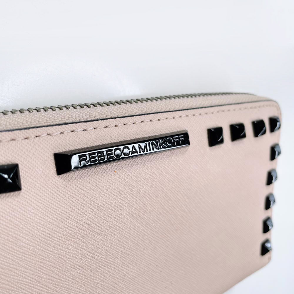 rebecca minkoff studded zip around ava wallet