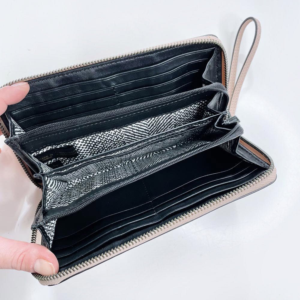 rebecca minkoff studded zip around ava wallet