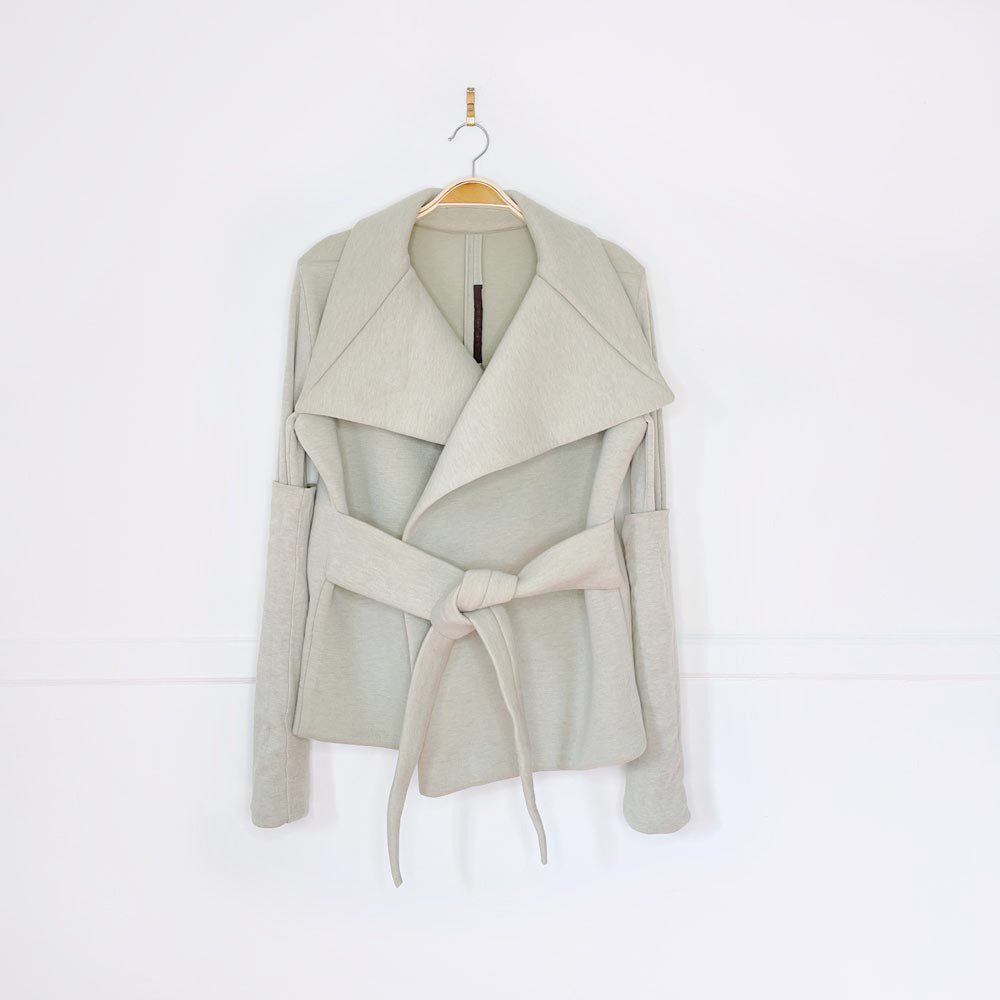 rick owens lilies wool-blend wrap knit jacket