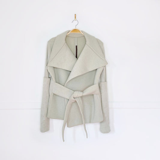 rick owens lilies wool-blend wrap knit jacket