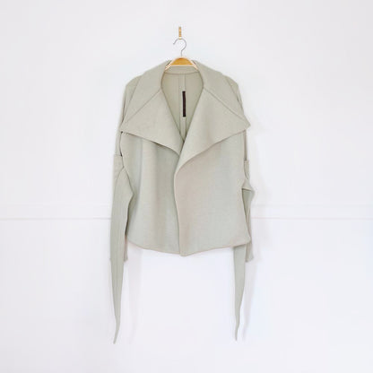 rick owens lilies wool-blend wrap knit jacket