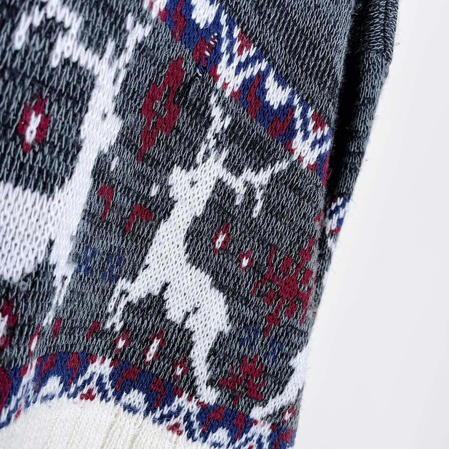 vintage rob winter reindeer grandpa holiday sweater - size xl