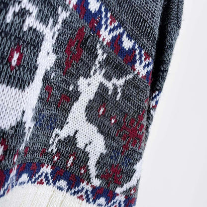 vintage rob winter reindeer grandpa holiday sweater - size xl