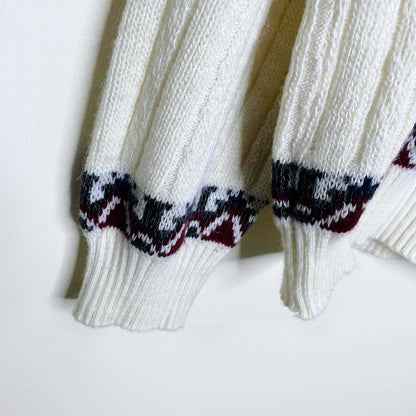 vintage rob winter reindeer grandpa holiday sweater - size xl