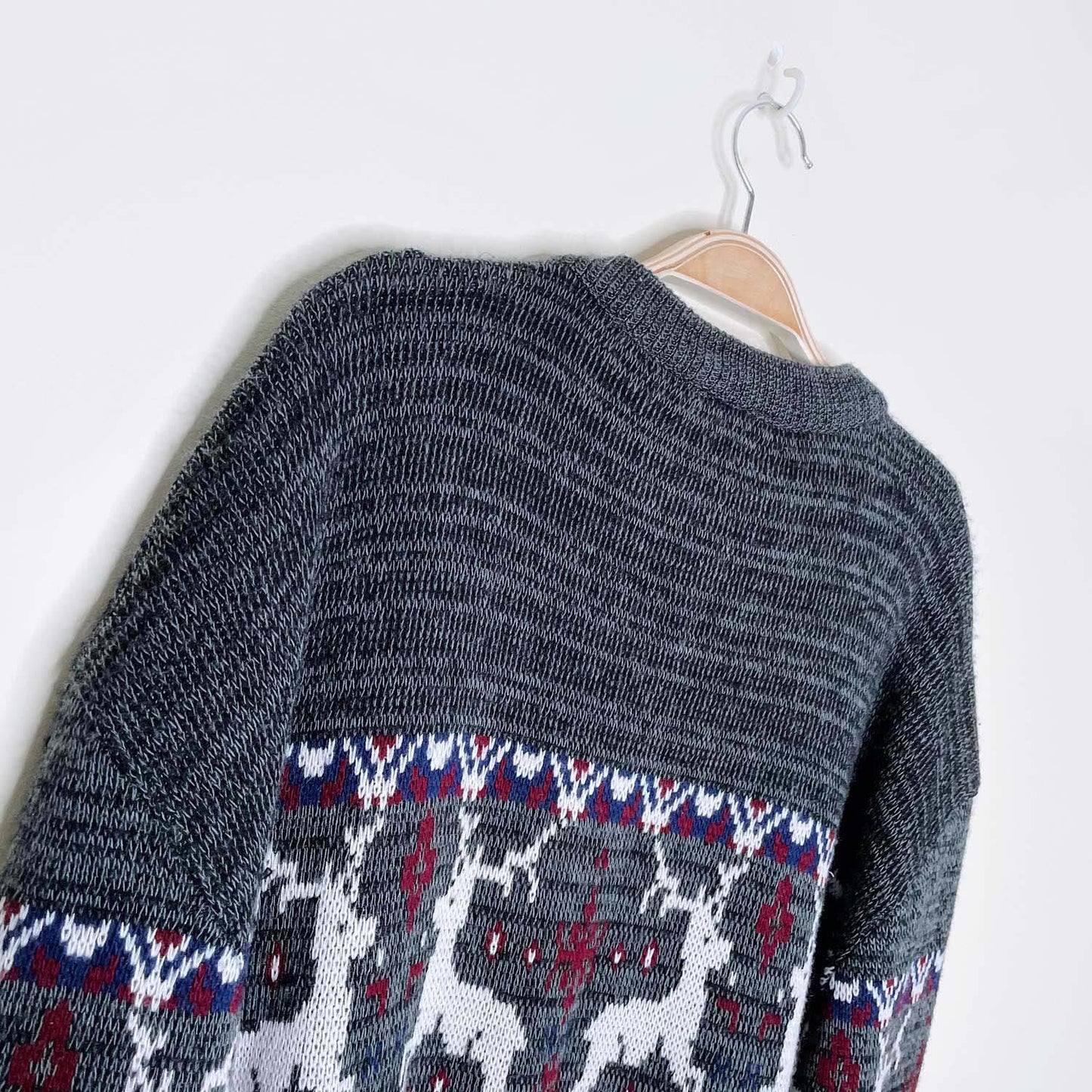 vintage rob winter reindeer grandpa holiday sweater - size xl