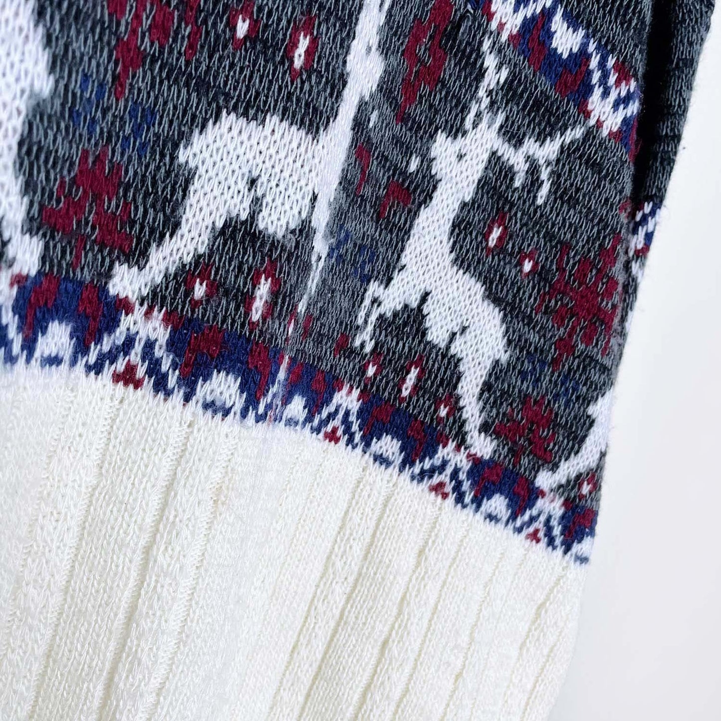 vintage rob winter reindeer grandpa holiday sweater - size xl