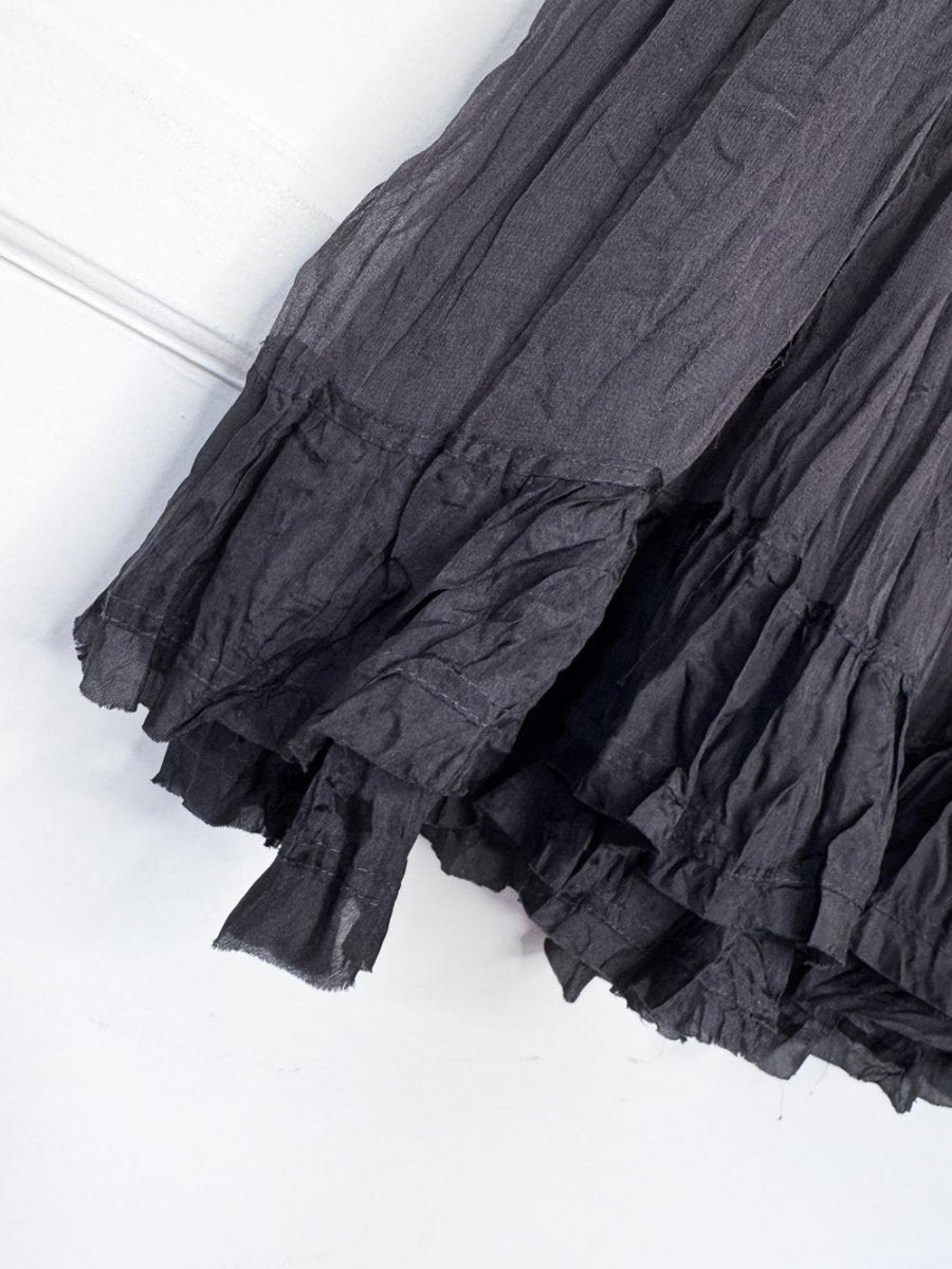 robert rodriguez 100% silk ruffled crinkle sleeveless blouse - good market thrift store