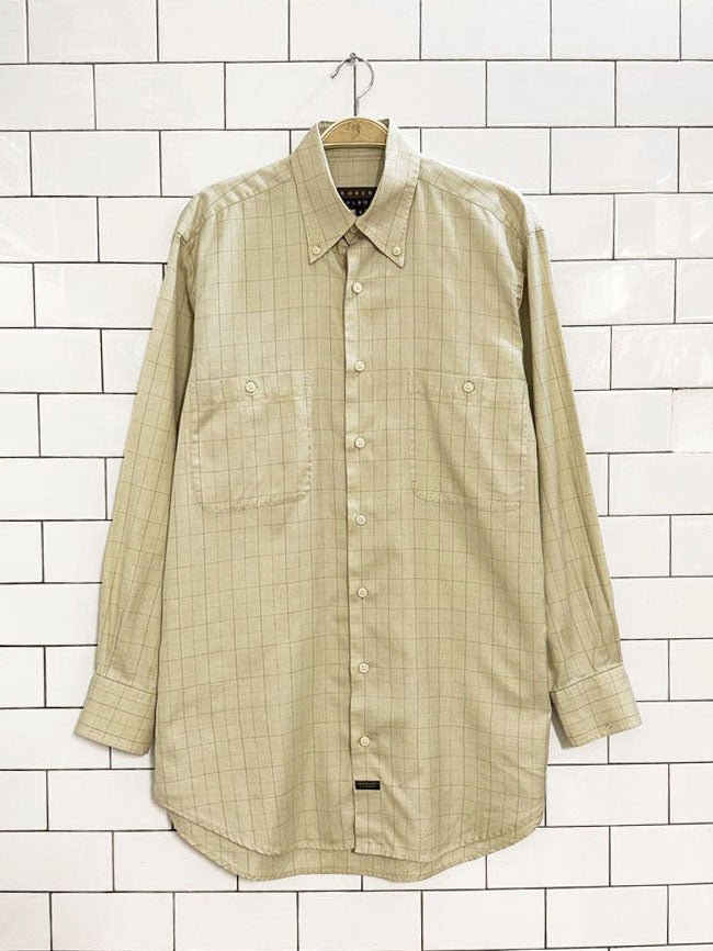 robert talbott two pocket check collared shirt - good market thrift store