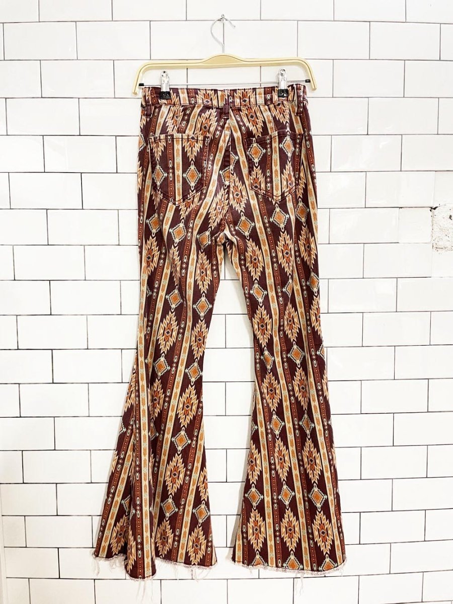 rock & roll denim southwestern bell bottom jeans - good market thrift store