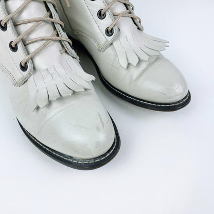 vintage rodeo drive leather kiltie roper boot - size 7.5