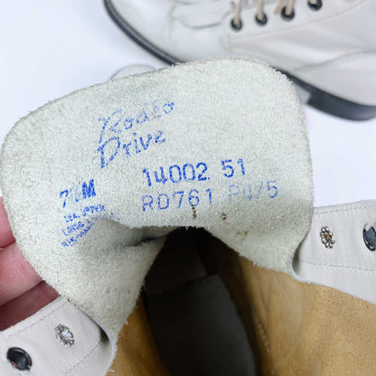 vintage rodeo drive leather kiltie roper boot - size 7.5