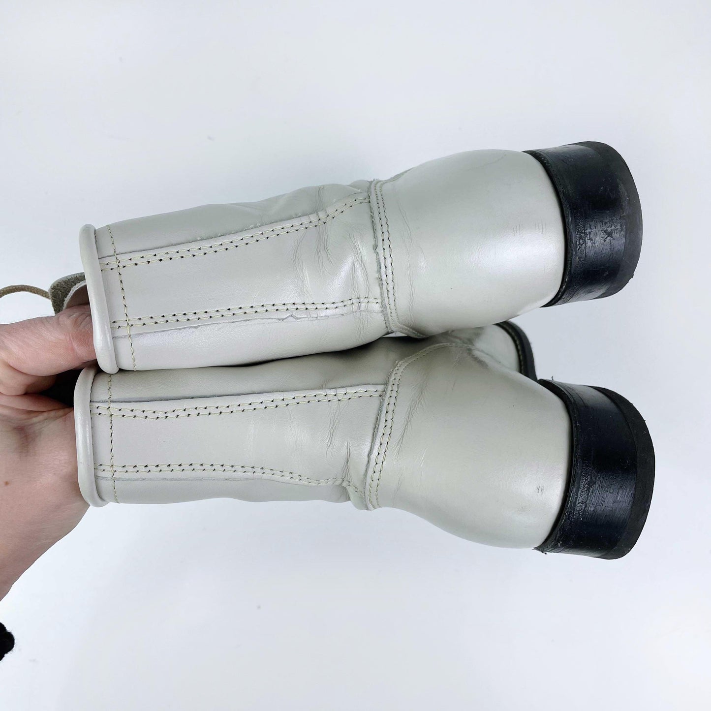 vintage rodeo drive leather kiltie roper boot - size 7.5