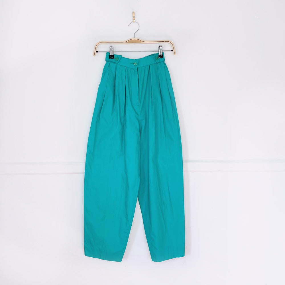vintage rodier pleated barrel leg pants
