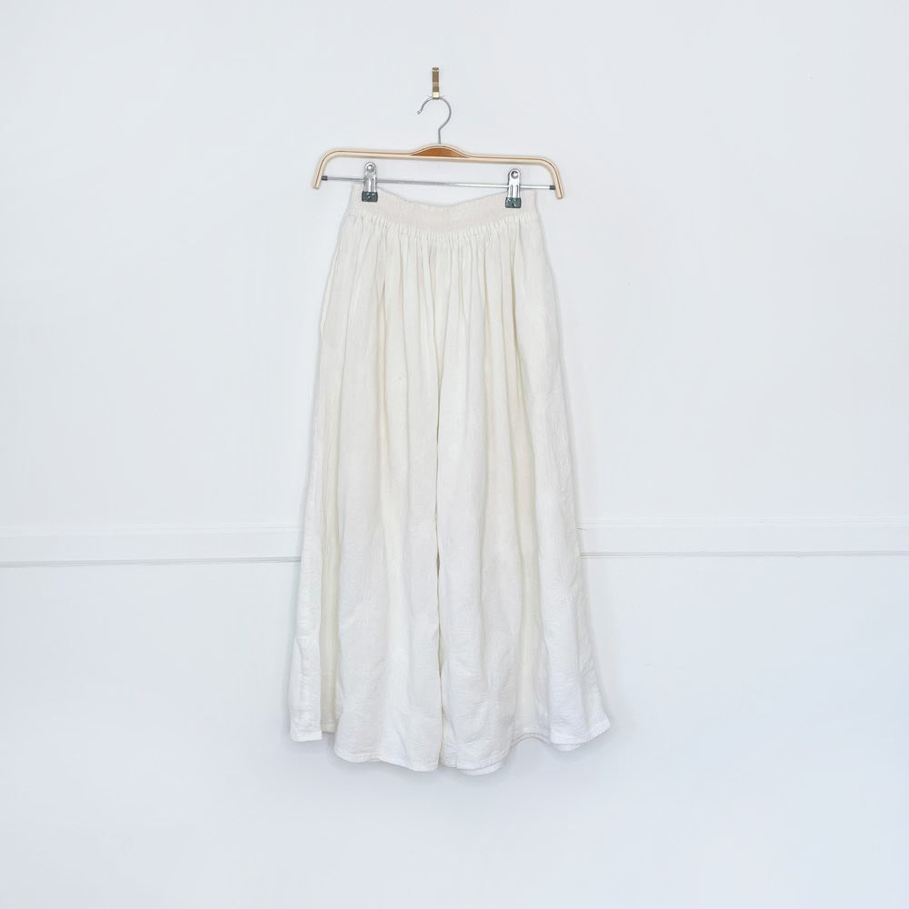 vintage rodier textured sun wide leg crop pants