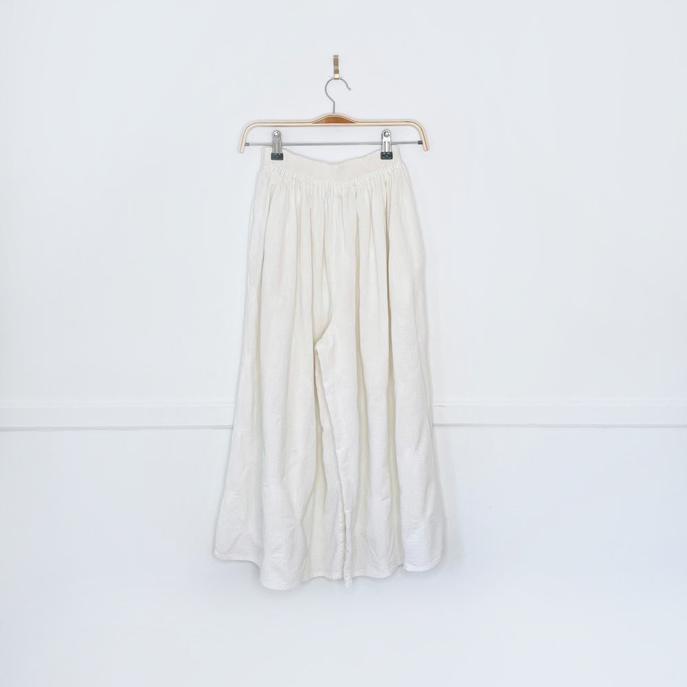 vintage rodier textured sun wide leg crop pants