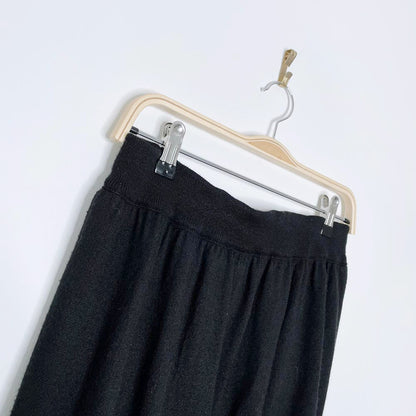 vintage rodier wool blend knit midi skirt