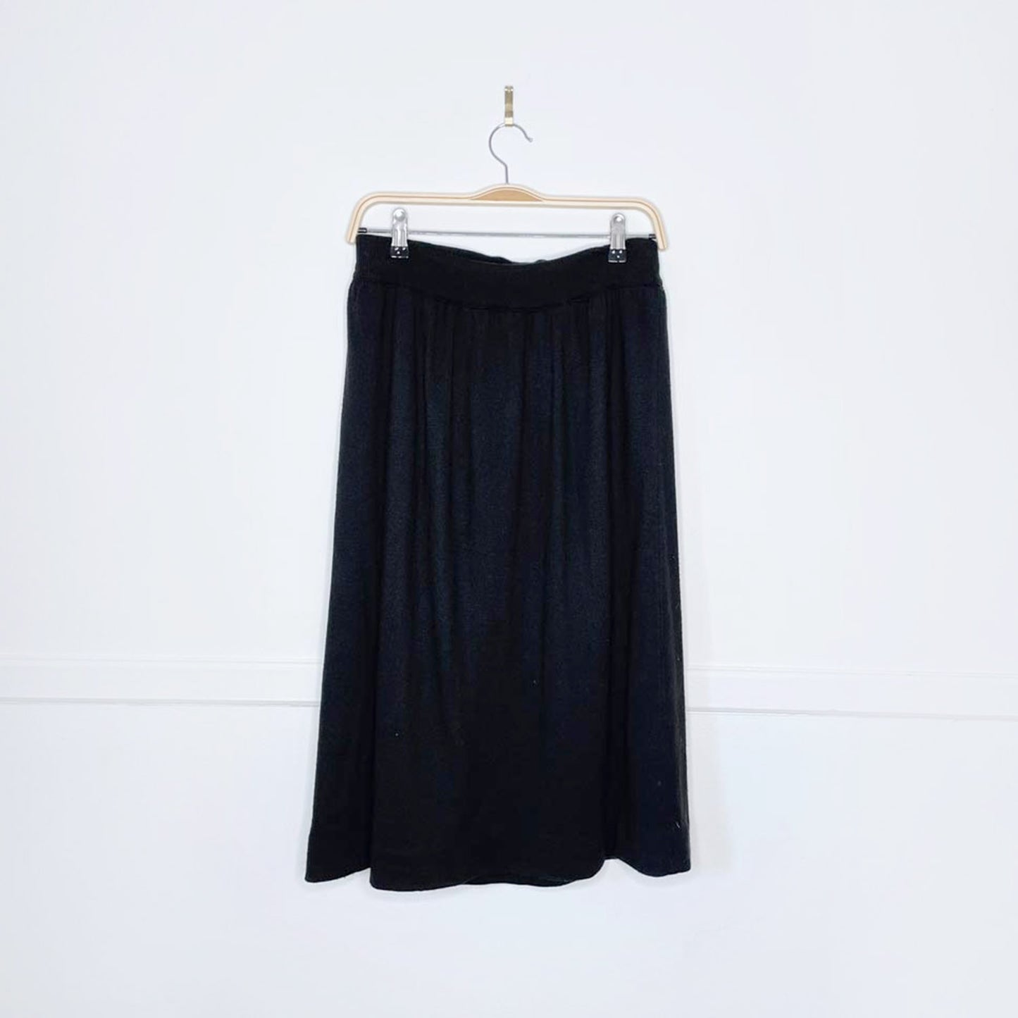 vintage rodier wool blend knit midi skirt
